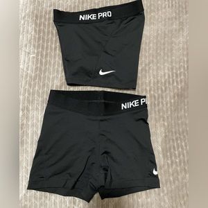 Nike Pro women’s shorts. Black size small. Selling 2. Price is for both shorts.